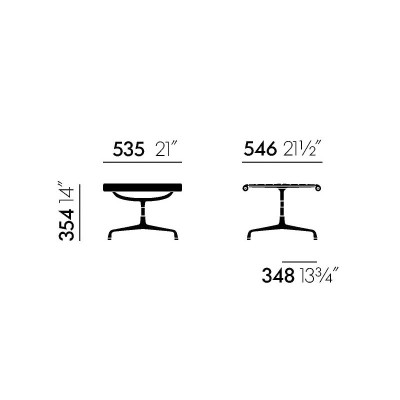 Aluminium EA 125 Vitra medidas Aluminium EA 125 Vitra medidas