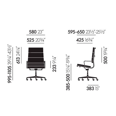 Aluminium Soft Pad Chair EA 219 - Vitra