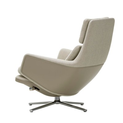 Vitra, Grand Relax & Pouf in tessuto Corsaro Vitra, Grand Relax & Pouf in tessuto Corsaro