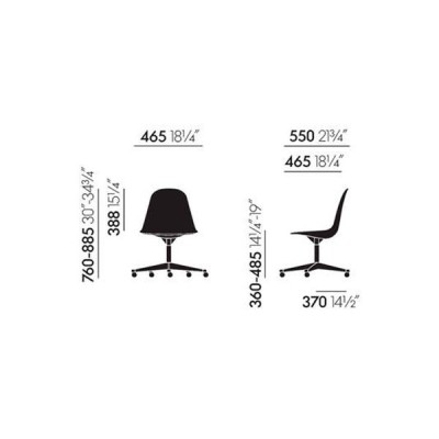 Eames Plastic Side Chair PSCC - Vitra Eames Plastic Side Chair PSCC - Vitra