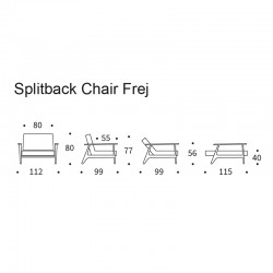 Innovation Living , Splitback Frej Chair Oak Innovation Living , Splitback Frej Chair Oak