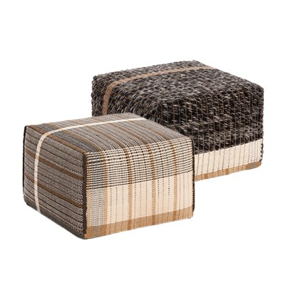 Puf Reversible Black - Gan Rugs Puf Reversible Black - Gan Rugs