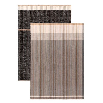 Alfombra Reversible Black de Gan Rugs Alfombra Reversible Black de Gan Rugs