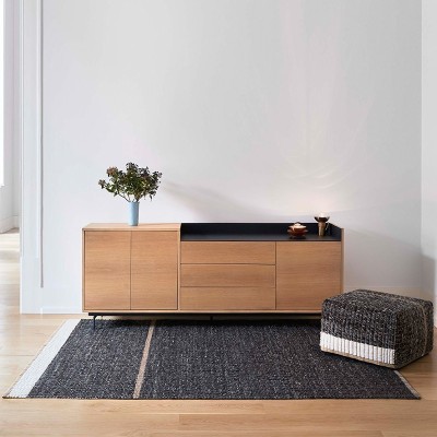 Alfombra Reversible Black de Gan Rugs Alfombra Reversible Black de Gan Rugs