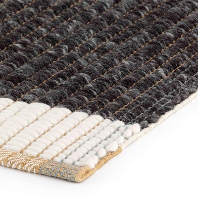 Alfombra Reversible Black de Gan Rugs Alfombra Reversible Black de Gan Rugs