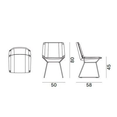 MDF Italia, Neil Denim Sedia MDF Italia, Neil Denim Sedia
