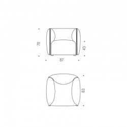 Sillón Mia con perfil coincidente - MDF Italia Sillón Mia con perfil coincidente - MDF Italia
