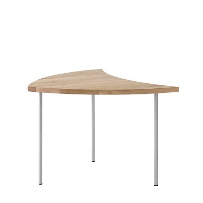 mesa auxiliar Pinwheel HM7 roble aceitado blanco pata acero inoxidable Andtradition mesa auxiliar Pinwheel HM7 roble aceitado blanco pata acero inoxidable Andtradition