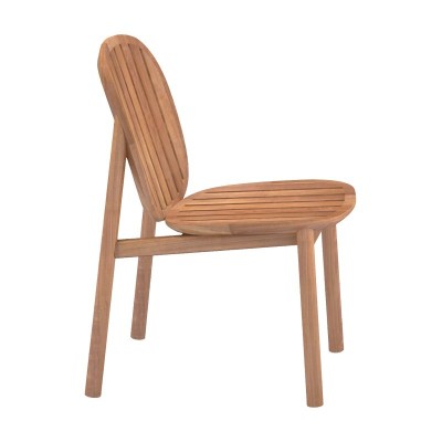 Silla Twins en madera de teca perfil de Emu Silla Twins en madera de teca perfil de Emu
