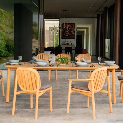 Comedor exterior imagen ambientada silla y mesa Twins de Emu Comedor exterior imagen ambientada silla y mesa Twins de Emu
