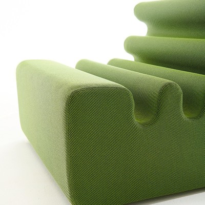 Butaca Karelia color verde detalle tapizado Zanotta Butaca Karelia color verde detalle tapizado Zanotta