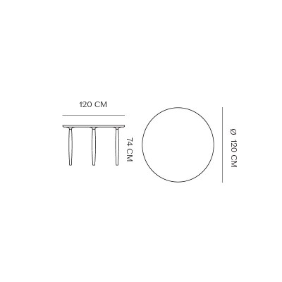 Oku Dining Round dining table by Norr11 Oku Dining Round dining table by Norr11