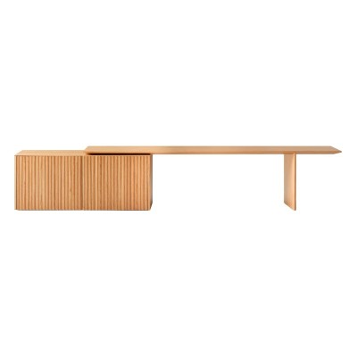 Mueble TV Velasca extensible roble super mate 200 de Punt Mobles. Mueble TV Velasca extensible roble super mate 200 de Punt Mobles.