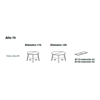 Treku, Table ronde extensible Aise Treku, Table ronde extensible Aise