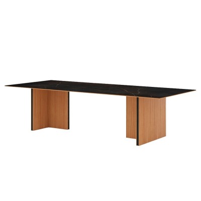 Mesa de comedor Stockholm roble super mate con aluminio anodizado negro tablero cerámico de Punt Mobles. Mesa de comedor Stockholm roble super mate con aluminio anodizado negro tablero cerámico de Punt Mobles.
