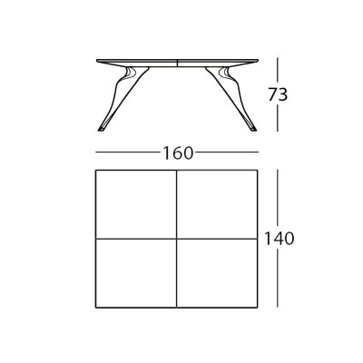 Mesa Macaone 7020 Zanotta Edizioni medidas