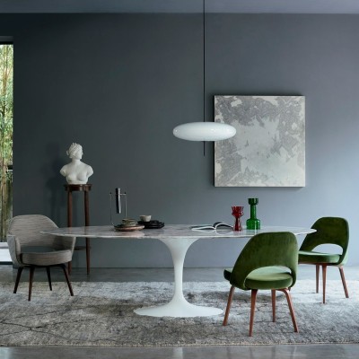 Knoll Mesa de jantar oval Tulip Saarinen Knoll Mesa de jantar oval Tulip Saarinen