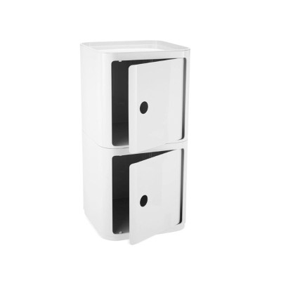 Componibili cuadrado 2 puertas abiertas de Kartell Componibili cuadrado 2 puertas abiertas de Kartell