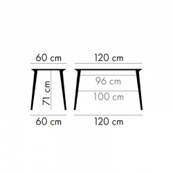 Stua - Mesa de escritorio Lau 60x120 cm Stua - Mesa de escritorio Lau 60x120 cm
