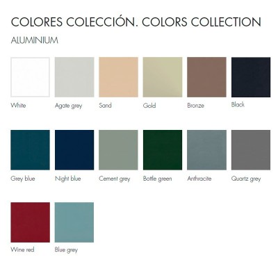 Acabados aluminio colección Blau de Gandía Blasco Acabados aluminio colección Blau de Gandía Blasco