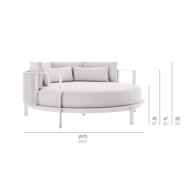 Solanas round chill bed design Gandia Blasco Solanas round chill bed design Gandia Blasco
