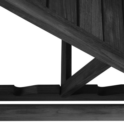 Detalle respaldo ajustable Jack en teca negra de Ethnicraft
