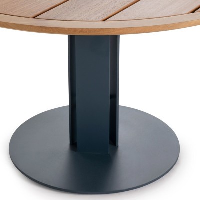 Detalle 1 de la mesa de comedor Isla diámetro 130 de Gandía Blasco. Detalle 1 de la mesa de comedor Isla diámetro 130 de Gandía Blasco.