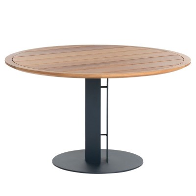 Mesa de comedor Isla diámetro 130 de Gandía Blasco. Mesa de comedor Isla diámetro 130 de Gandía Blasco.