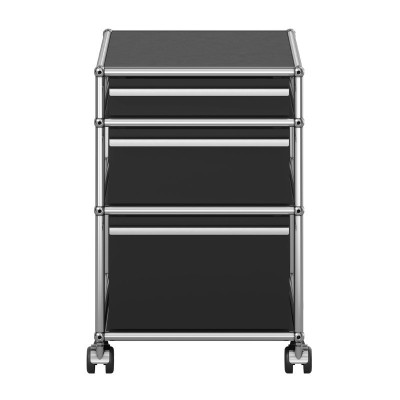 Cajonera USM Haller home office 3 cajones, negro grafito