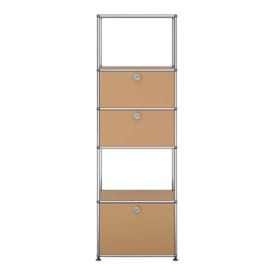 Estantería modular USM Haller de frente color beige de USM Estantería modular USM Haller de frente color beige de USM