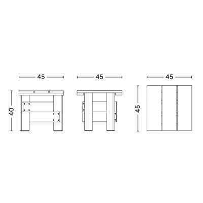 Crate Low Table HAY, medidas Crate Low Table HAY, medidas