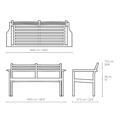 Medidas AH701 de Carl Hansen Medidas AH701 de Carl Hansen