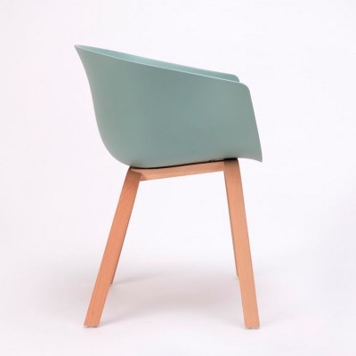 Ondarreta, Sedia Bai con gambe in legno Ondarreta, Sedia Bai con gambe in legno