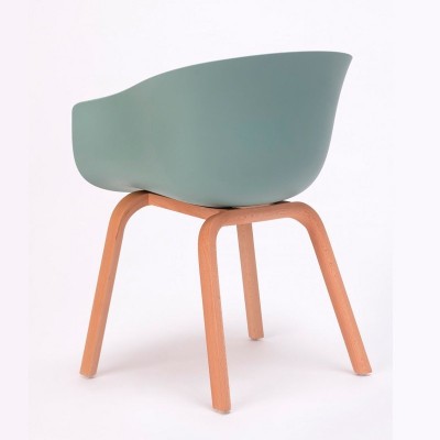 Ondarreta, Chaise Bai avec pieds en bois Ondarreta, Chaise Bai avec pieds en bois