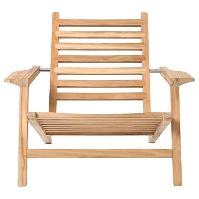 AH603 Deck Chair de frente de Carl Hansen AH603 Deck Chair de frente de Carl Hansen