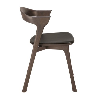 Perfil Silla Bok marrón cuero marrón de Ethnicraft Perfil Silla Bok marrón cuero marrón de Ethnicraft