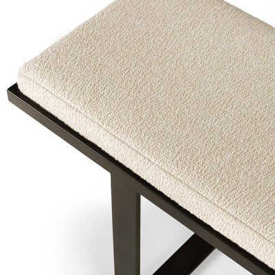 Detalle asiento Banco Stability tela natural de Ethnicraft Detalle asiento Banco Stability tela natural de Ethnicraft