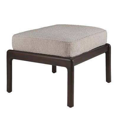 Reposapiés Jack en madera de caoba marrón tapizado Ivory de Ethnicraft Reposapiés Jack en madera de caoba marrón tapizado Ivory de Ethnicraft