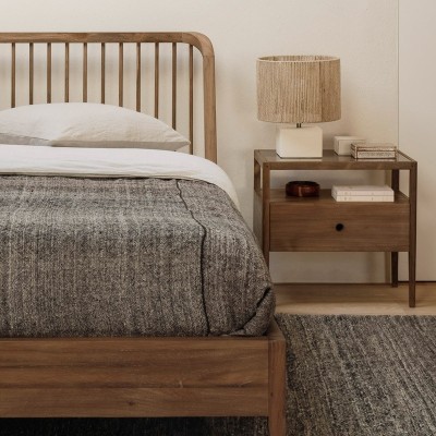 Imagen ambientada dormitorio Spindle en teca reciclada de Ethnicraft