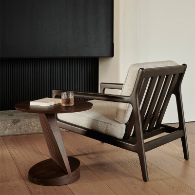Ethnicraft Oblic teak brown side table Ethnicraft Oblic teak brown side table