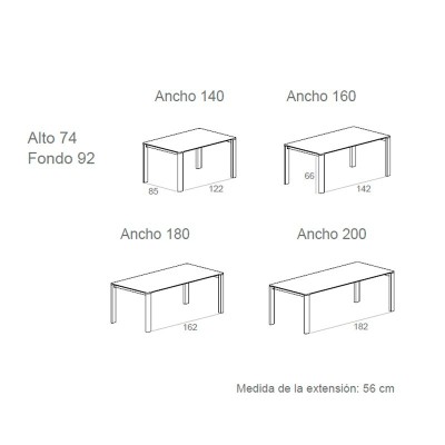 Mesa Senso extensible de Treku
