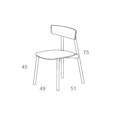 Chaise Kol avec pieds et rembourrage en bois - Treku Chaise Kol avec pieds et rembourrage en bois - Treku