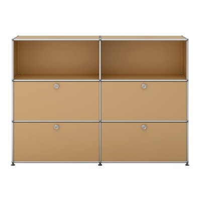 Mueble modular USM Haller color beige vista frontal de USM Mueble modular USM Haller color beige vista frontal de USM