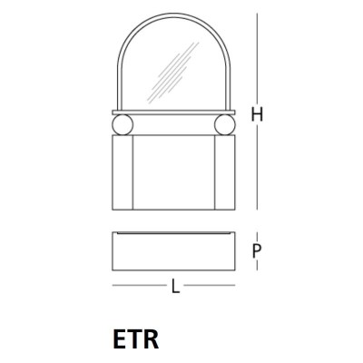 Etrusco espejo tocador Glas Italia medidas Etrusco espejo tocador Glas Italia medidas