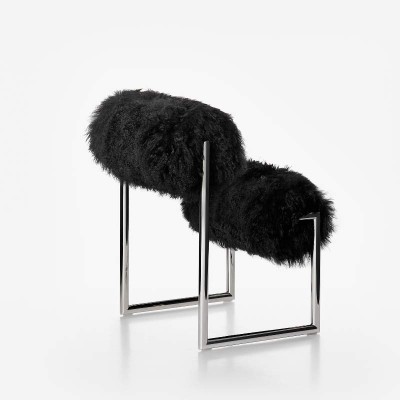 Sillón Due Più negro Acerbis lateral Sillón Due Più negro Acerbis lateral