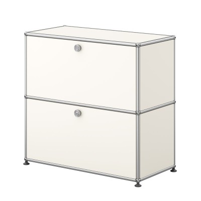 Armario modular USM Haller 2 alturas color blanco puro de USM Armario modular USM Haller 2 alturas color blanco puro de USM