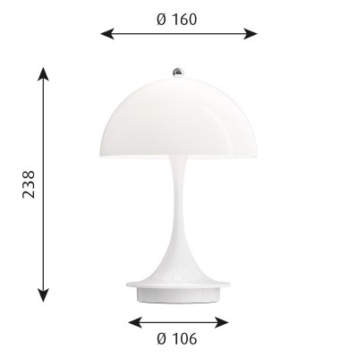 Louis Poulsen Lampe portable Panthella Louis Poulsen Lampe portable Panthella