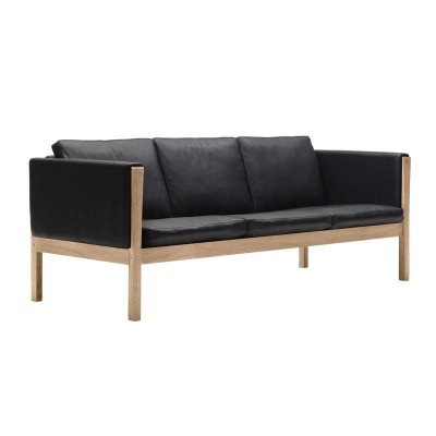 Sofá CH163 estructura roble aceite tapizado piel thor301 de Carl Hansen Sofá CH163 estructura roble aceite tapizado piel thor301 de Carl Hansen