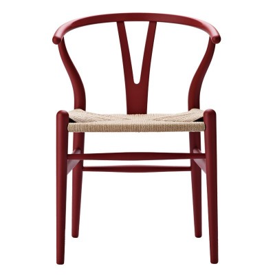 Silla Wishbone CH24 de Carl Hansen edición especial Soft color Red Brown