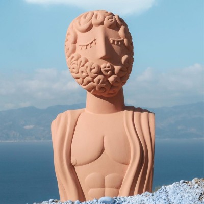 Imagen ambientada Mezzobusto Man en terracota de Seletti Imagen ambientada Mezzobusto Man en terracota de Seletti